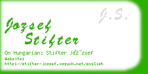 jozsef stifter business card